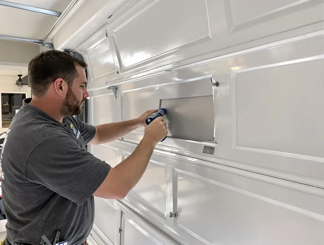Garage door panel repair by Laguna Hills Garage Door Repair in Laguna Hills