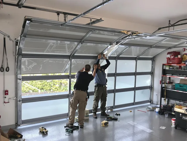 Laguna Hills Garage Door Repair expert performing precise panel replacement on Laguna Hills garage door