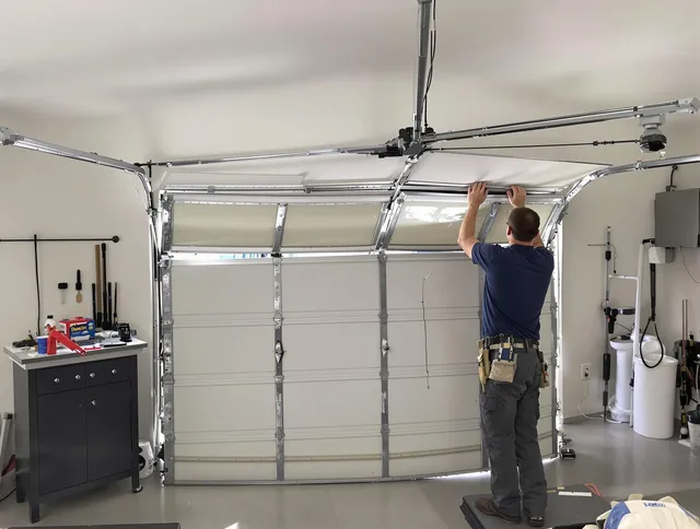 Laguna Hills Garage Door Repair specialist performing precise section replacement on Laguna Hills garage door