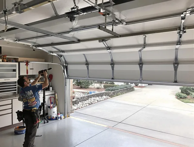 Garage door track repair service by Laguna Hills Garage Door Repair in Laguna Hills